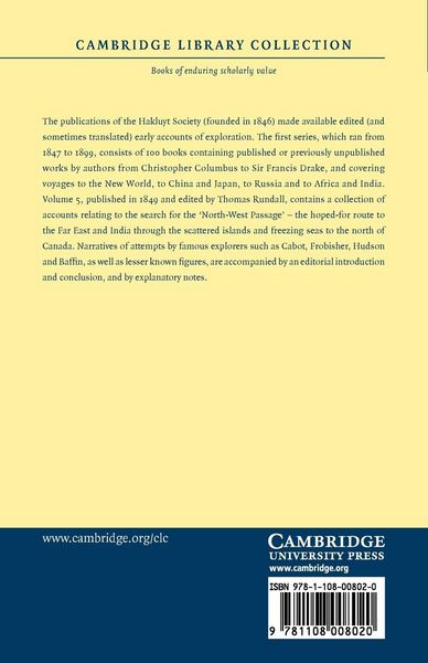 Produktbild: Narratives of Voyages Towards the North-West, in Search of a Passage to Cathay and India, 1496 to 16