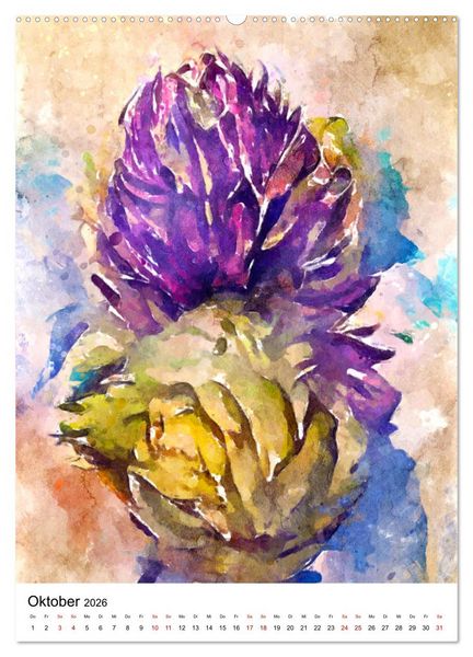 Produktbild: Bitte Vegetarisch! - Beliebtes Obst und Gem&uuml;se in Aquarell (Wandkalender 2026 DIN A2 hoch), CALVENDO Monatskalender