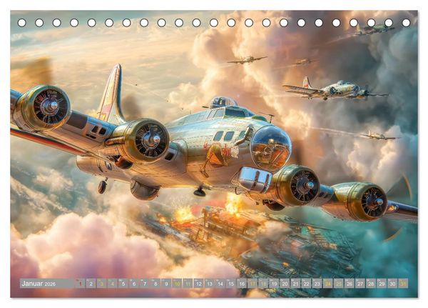 Produktbild: Waghalsige Piloten - im Frieden und Konflikt (Tischkalender 2026 DIN A5 quer), CALVENDO Monatskalender