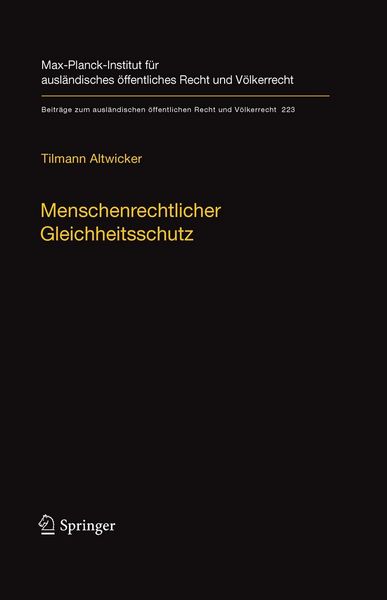 Produktbild: Menschenrechtlicher Gleichheitsschutz