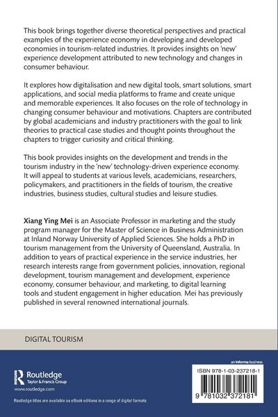 Produktbild: Tourism and the Experience Economy in the Digital Era