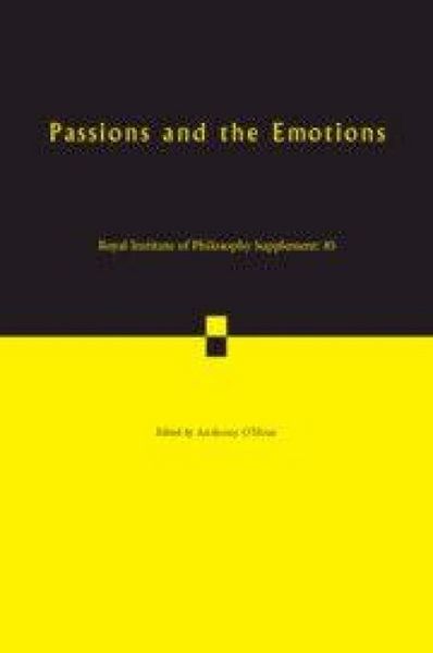 Produktbild: Passions and the Emotions: Volume 85