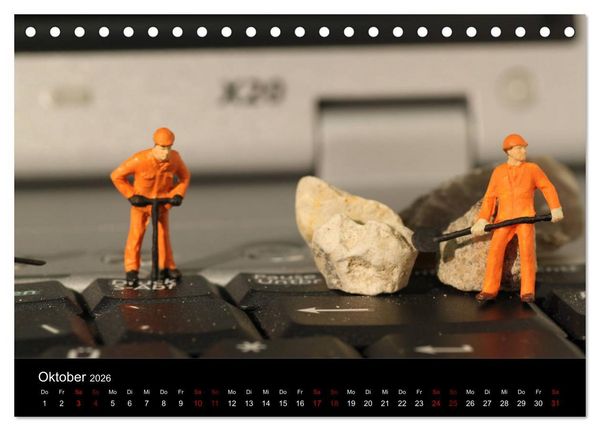 Produktbild: Miniaturen - Klein ganz gro&szlig; (Tischkalender 2026 DIN A5 quer), CALVENDO Monatskalender