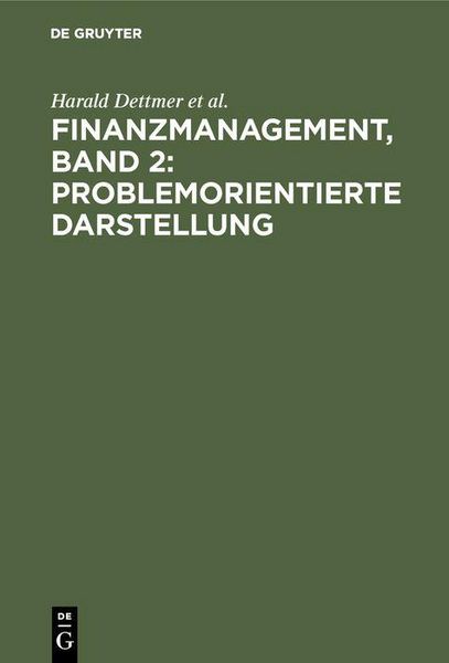 Produktbild: Finanzmanagement, Band 2: Problemorientierte Darstellung