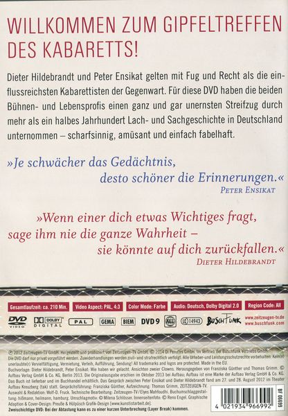 Produktbild: Dieter Hildebrandt & Peter Ensikat: Wie haben wir gelacht - Ansichten zweier Clowns - Ein Gespr&auml;ch