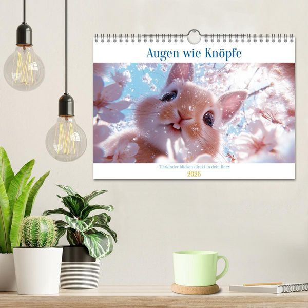 Produktbild: Augen wie Kn&ouml;pfe (Wandkalender 2026 DIN A4 quer), CALVENDO Monatskalender