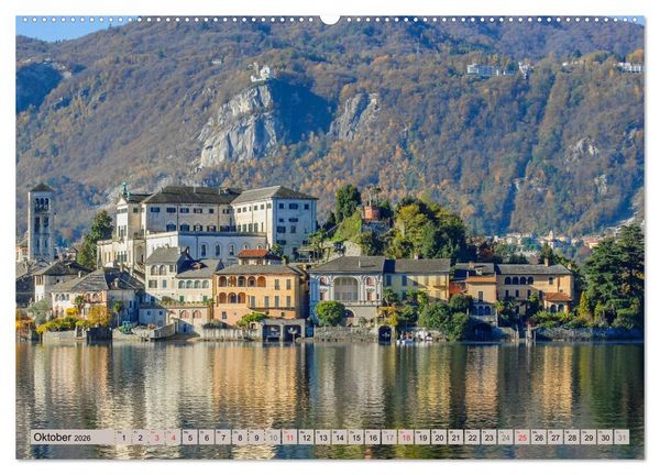 Produktbild: Italiens romantische Seen (hochwertiger Premium Wandkalender 2026 DIN A2 quer), Kunstdruck in Hochglanz