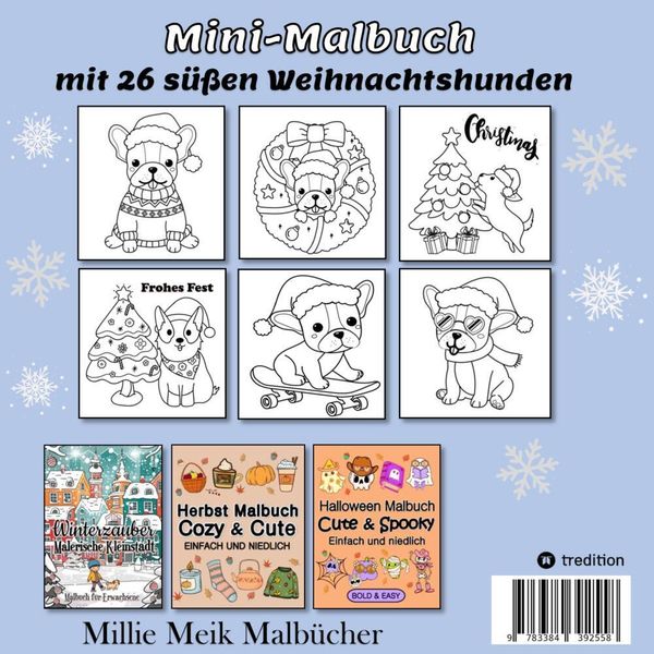 Produktbild: Malbuch Weihnachten Hunde - Cute & Cozy - Bold & Easy Malbuch Trend - Mini Malbuch Weihnachten