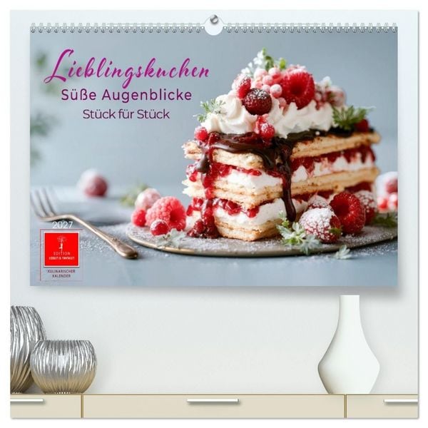 Produktbild: Lieblingskuchen - S&uuml;&szlig;e Augenblicke (hochwertiger Premium Wandkalender 2027 DIN A2 quer), Kunstdruck in Hochglanz