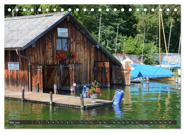 Produktbild: Starnberger See - Auf den Spuren von Ludwig II. und Sisi (Tischkalender 2026 DIN A5 quer), CALVENDO Monatskalender