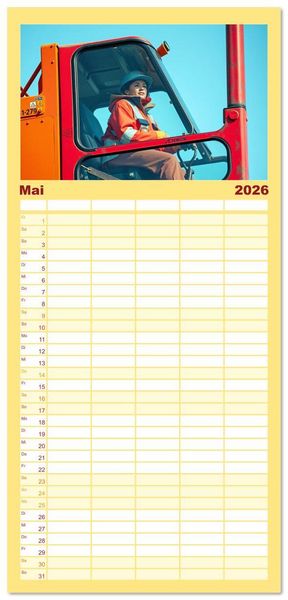 Produktbild: Familienplaner 2026 - Powerfrauen - Frauen in anspruchsvollen Berufen mit 5 Spalten (Wandkalender, 21 x 45 cm) CALVENDO