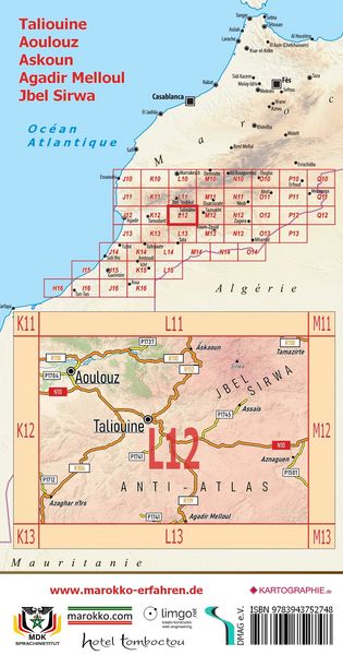 Produktbild: L12: Taliouine - Aoulouz - Askoun - Agadir Melloul - Jbel Sirwa + GPS-Waypoints