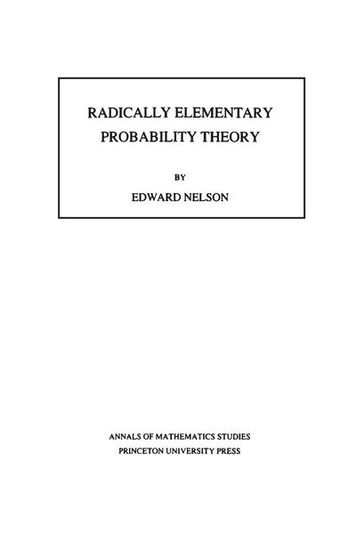 Produktbild: Radically Elementary Probability Theory