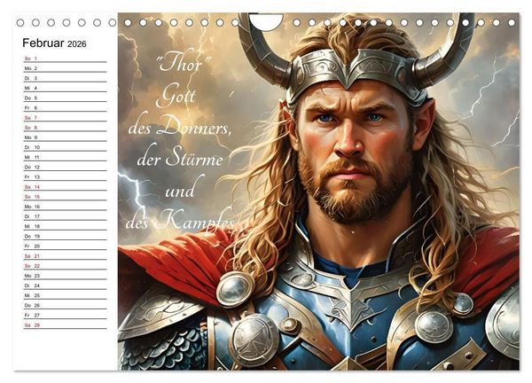 Produktbild: Unsterbliche Mythen des Nordens (Wandkalender 2026 DIN A4 quer), CALVENDO Monatskalender
