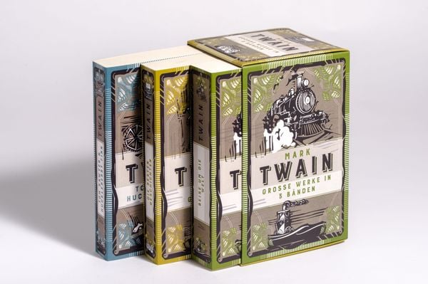 Produktbild: Mark Twain, Grosse Werke in 3 B&auml;nden im Schmuck-Schuber