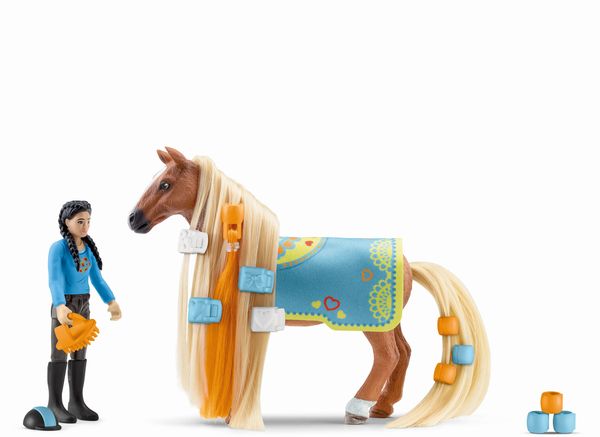 Produktbild: schleich&reg; 42585 - Horse Club, Sofias Beauties, Kim & Criollo Stute Caramelo Starter Set