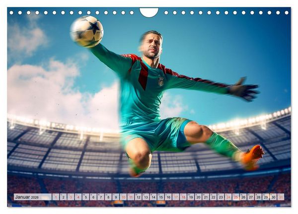 Produktbild: Fussball - Tormann in Aktion (Wandkalender 2026 DIN A4 quer), CALVENDO Monatskalender