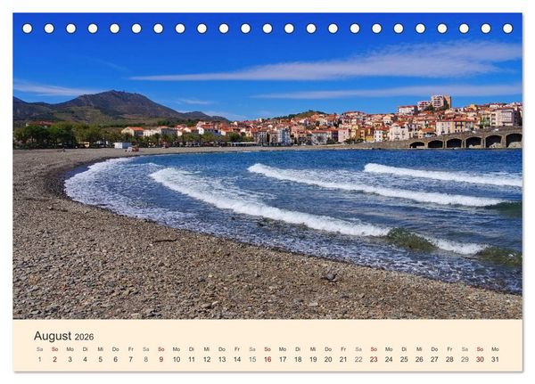 Produktbild: Cote Vermeille - Wo die Pyren&auml;en das Meer k&uuml;ssen (Tischkalender 2026 DIN A5 quer), CALVENDO Monatskalender