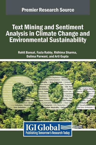 Produktbild: Text Mining and Sentiment Analysis in Climate Change and Environmental Sustainability