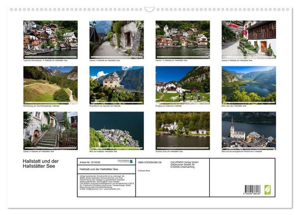 Produktbild: Hallstatt und der Hallst&auml;tter See (Wandkalender 2027 DIN A2 quer), CALVENDO Monatskalender