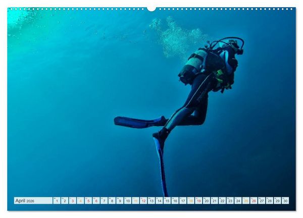 Produktbild: Tauchen - Abenteuer unter Wasser (hochwertiger Premium Wandkalender 2026 DIN A2 quer), Kunstdruck in Hochglanz