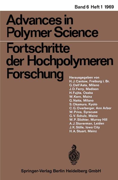 Produktbild: Advances in Polymer Science/Fortschritte der Hochpolymeren-Forschung