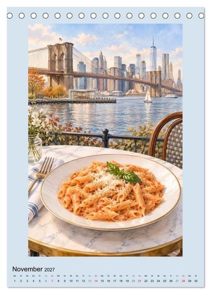 Produktbild: Pastagl&uuml;ck - Gemalte Gaumenfreuden (Tischkalender 2027 DIN A5 hoch), CALVENDO Monatskalender