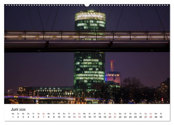 Produktbild: Frankfurt am Main bei Tag und Nacht (hochwertiger Premium Wandkalender 2026 DIN A2 quer), Kunstdruck in Hochglanz
