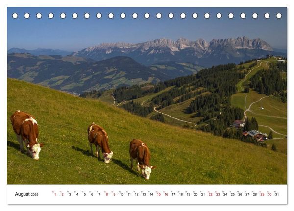 Produktbild: Kitzb&uuml;hel, Sportstadt und Wanderparadies (Tischkalender 2026 DIN A5 quer), CALVENDO Monatskalender