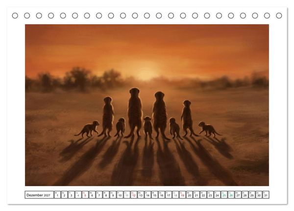 Produktbild: Erdm&auml;nnchen - Ein Tag vor dem Bau (Tischkalender 2027 DIN A5 quer), CALVENDO Monatskalender