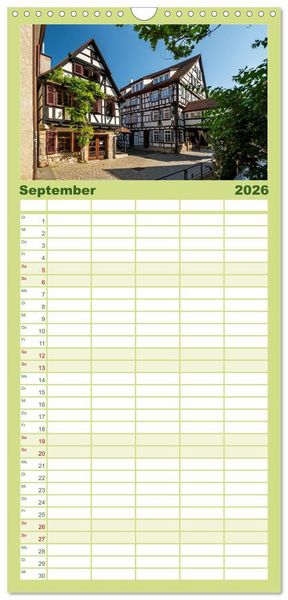 Produktbild: Familienplaner 2026 - T&uuml;bingen - Schw&auml;bische Perle am Neckar mit 5 Spalten (Wandkalender, 21 x 45 cm) CALVENDO