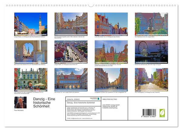 Produktbild: Danzig - Eine historische Sch&ouml;nheit (hochwertiger Premium Wandkalender 2026 DIN A2 quer), Kunstdruck in Hochglanz