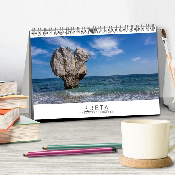 Produktbild: Kreta - Naturlandschaften (Tischkalender 2026 DIN A5 quer), CALVENDO Monatskalender