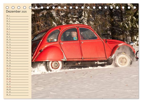 Produktbild: Citro&euml;n 2CV - Ente rot (Tischkalender 2025 DIN A5 quer), CALVENDO Monatskalender