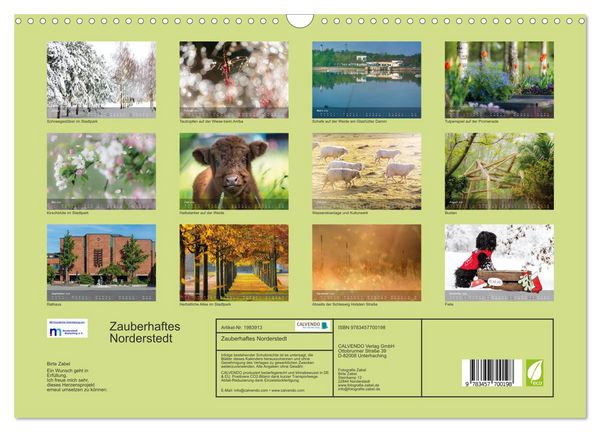 Produktbild: Zauberhaftes Norderstedt (Wandkalender 2026 DIN A3 quer), CALVENDO Monatskalender