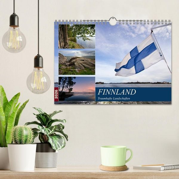 Produktbild: FINNLAND Traumhafte Landschaften (Wandkalender 2026 DIN A4 quer), CALVENDO Monatskalender