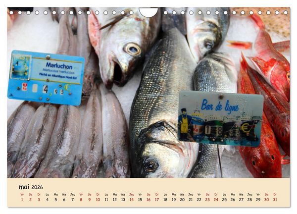 Produktbild: Aux march&eacute;s en France (Calendrier mural 2026 DIN A4 vertical), CALVENDO calendrier mensuel