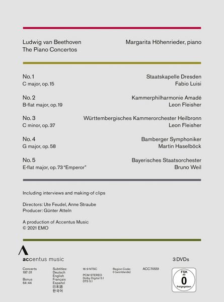 Produktbild: Beethoven Klavierkonzerte 1-5
