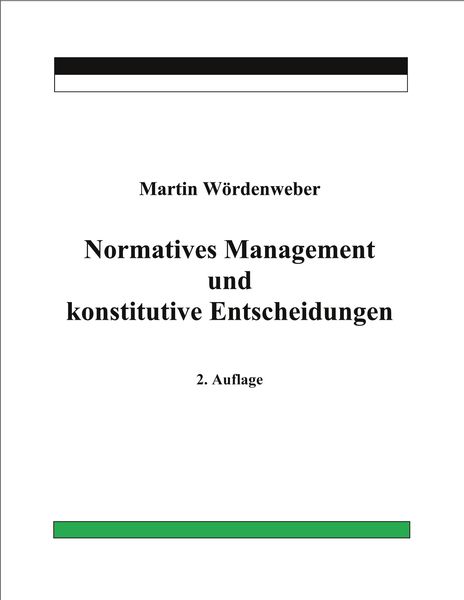Produktbild: Normatives Management und konstitutive Entscheidungen