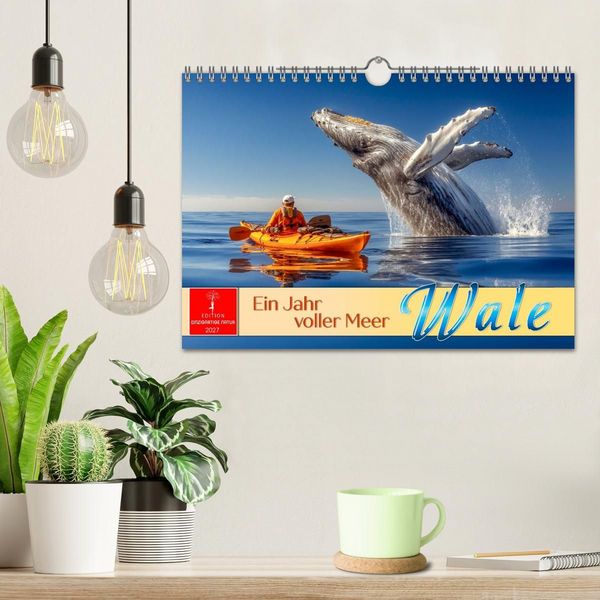 Produktbild: Wale - ein Jahr voller Meer (Wandkalender 2027 DIN A4 quer), CALVENDO Monatskalender