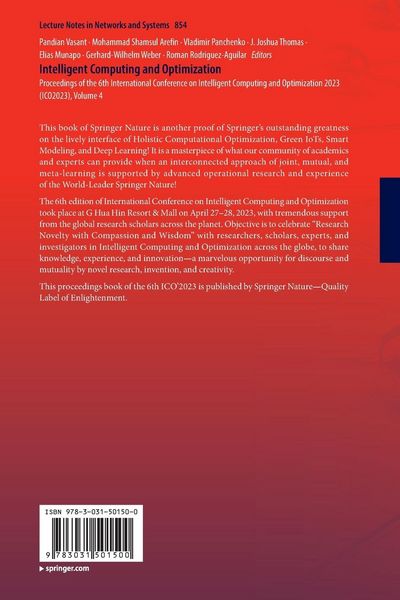 Produktbild: Intelligent Computing and Optimization