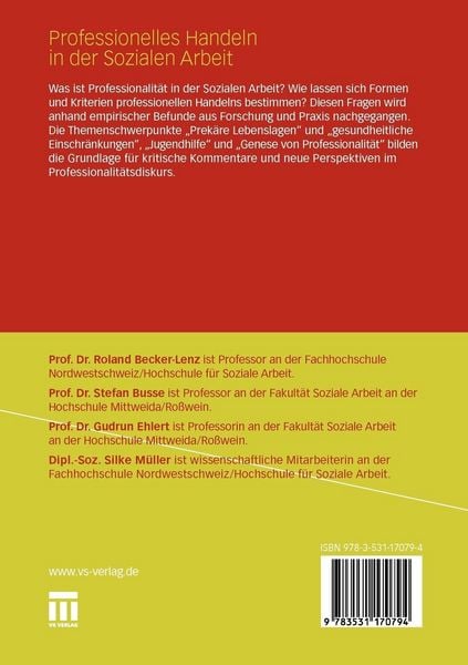 Produktbild: Professionelles Handeln in der Sozialen Arbeit