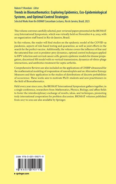 Produktbild: Trends in Biomathematics: Exploring Epidemics, Eco-Epidemiological Systems, and Optimal Control Strategies