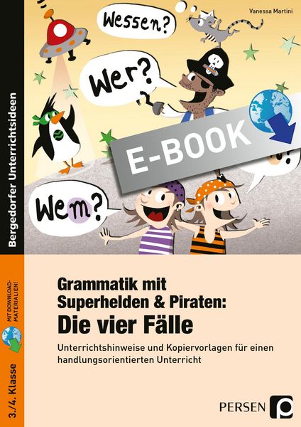 Produktbild: Grammatik mit Superhelden & Piraten: Die 4 F&auml;lle