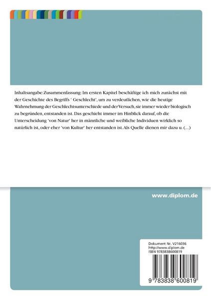 Produktbild: Zweigeschlechtlichkeit als soziale Konstruktion