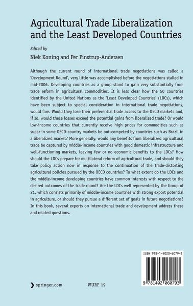 Produktbild: Agricultural Trade Liberalization and the Least Developed Countries