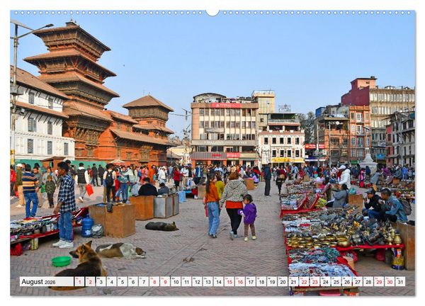 Produktbild: Im Kathmandutal (hochwertiger Premium Wandkalender 2026 DIN A2 quer), Kunstdruck in Hochglanz