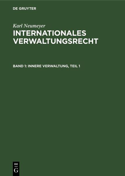 Produktbild: Innere Verwaltung, Teil 1