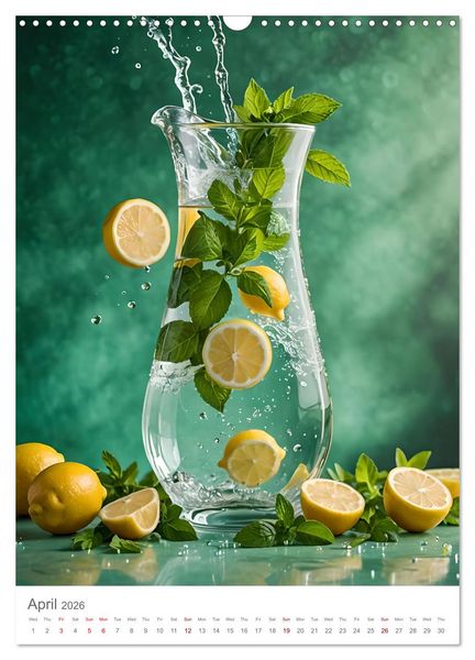 Produktbild: Pure refreshment - Infused water (Wall Calendar 2026 DIN A3 portrait), CALVENDO 12 Month Wall Calendar