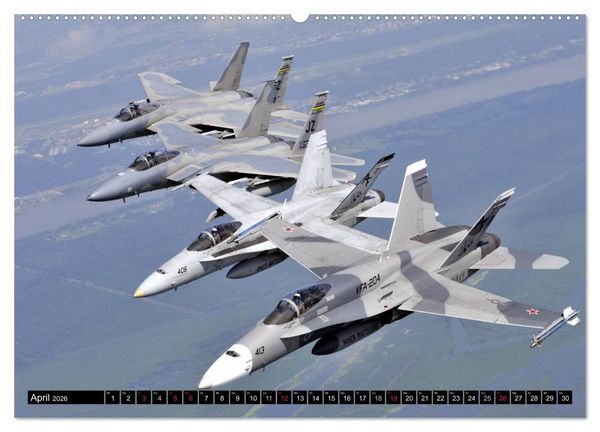Produktbild: Kriegstechnik. Kampfjet-Impressionen (hochwertiger Premium Wandkalender 2026 DIN A2 quer), Kunstdruck in Hochglanz
